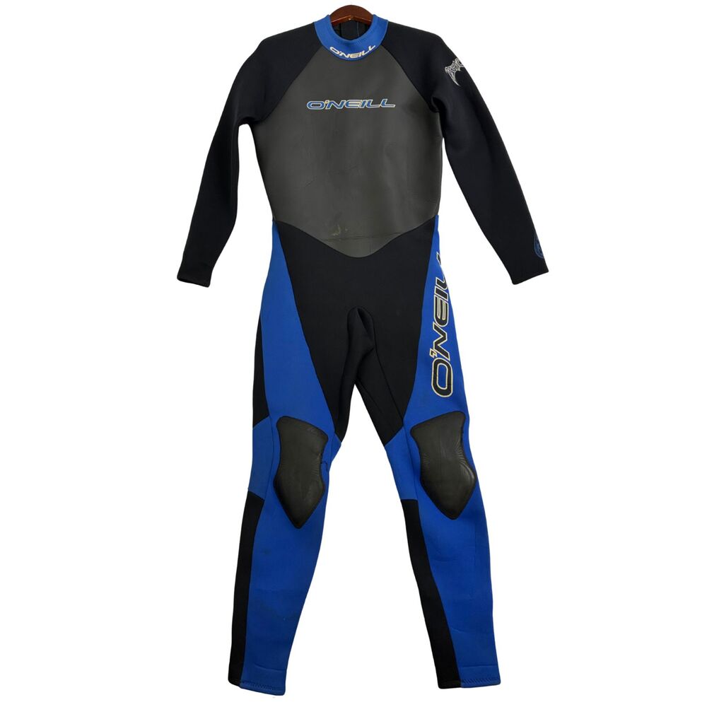 Vintage O'Neill Full Wetsuit Mens XL Black Blue Long Sleeve Back Zip USA Made